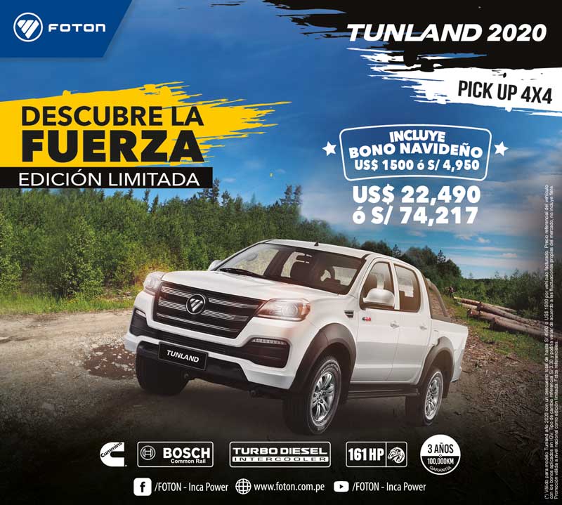 PickUp 4x4 - Tunland 2020 Foton